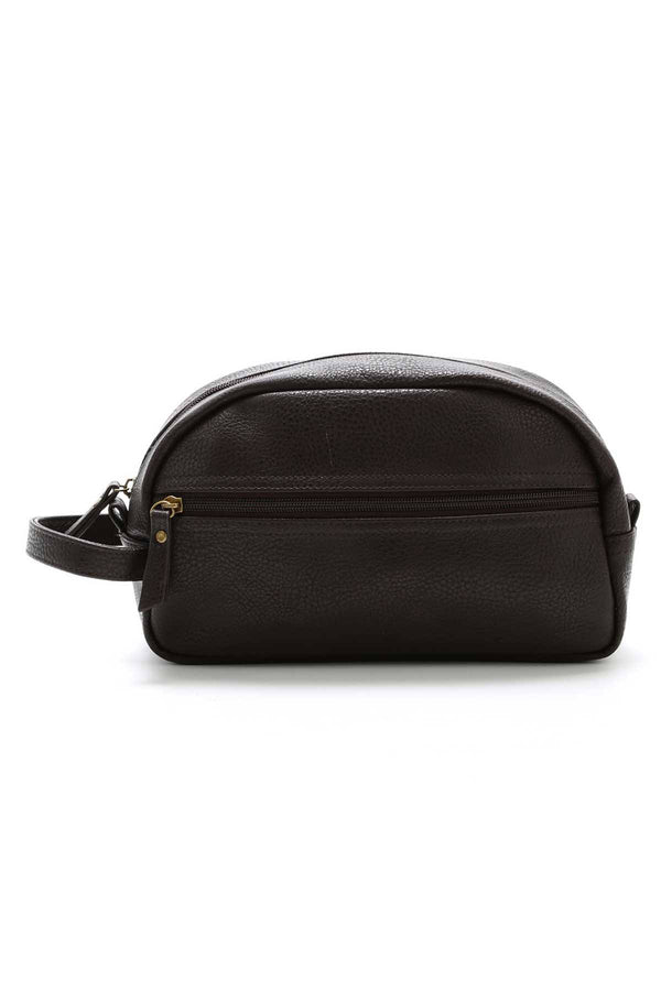 Premium Xpression Brown Braden Vegan-Leather Dopp Kit