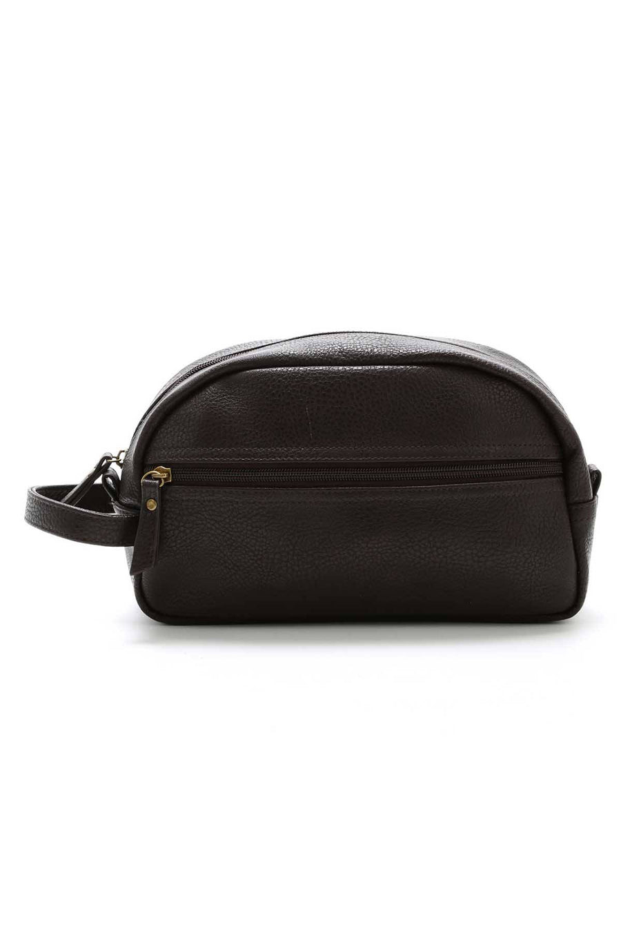 Premium Xpression Brown Braden Vegan-Leather Dopp Kit