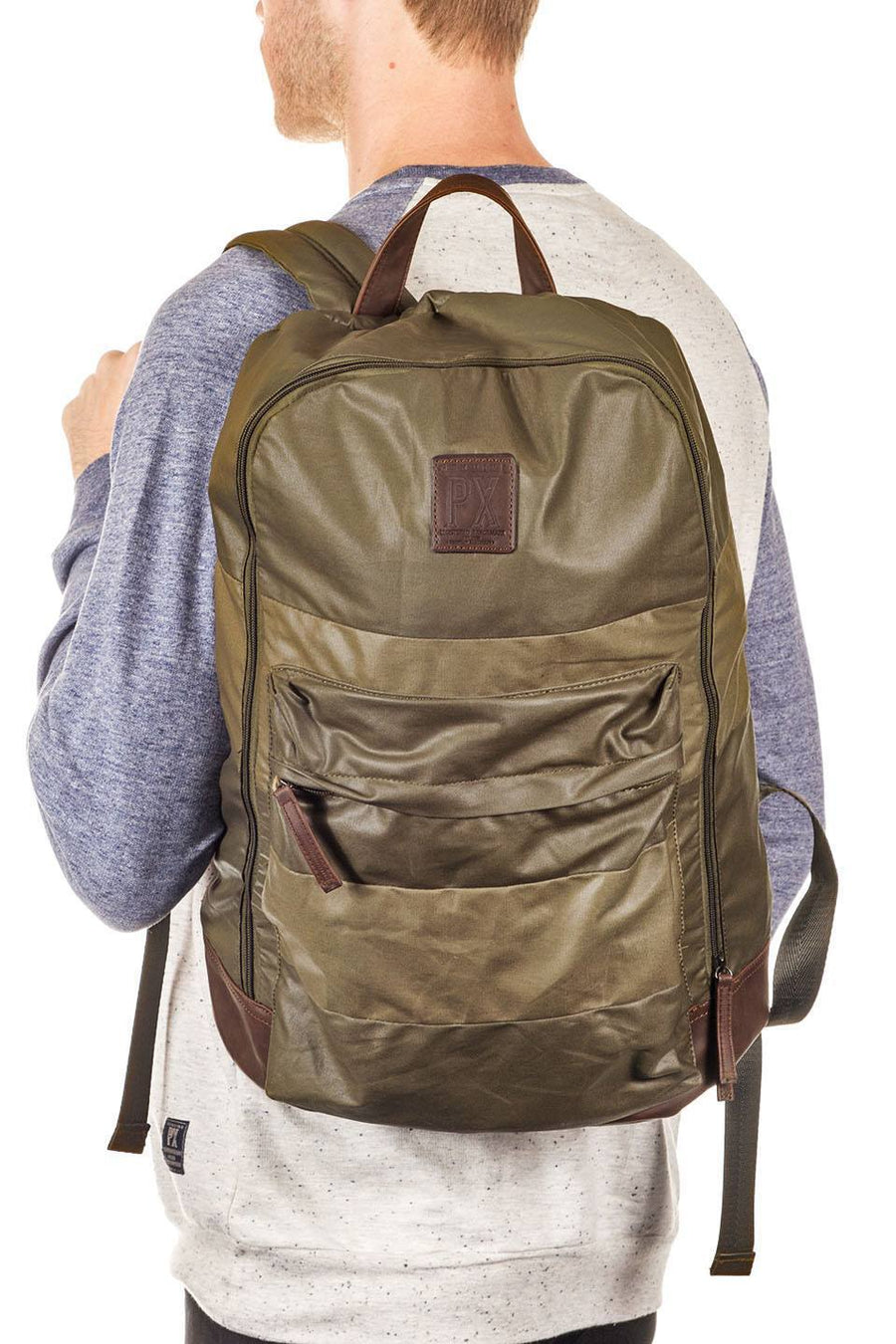 Premium Xpression Olive Paul Water Resistant Backpack