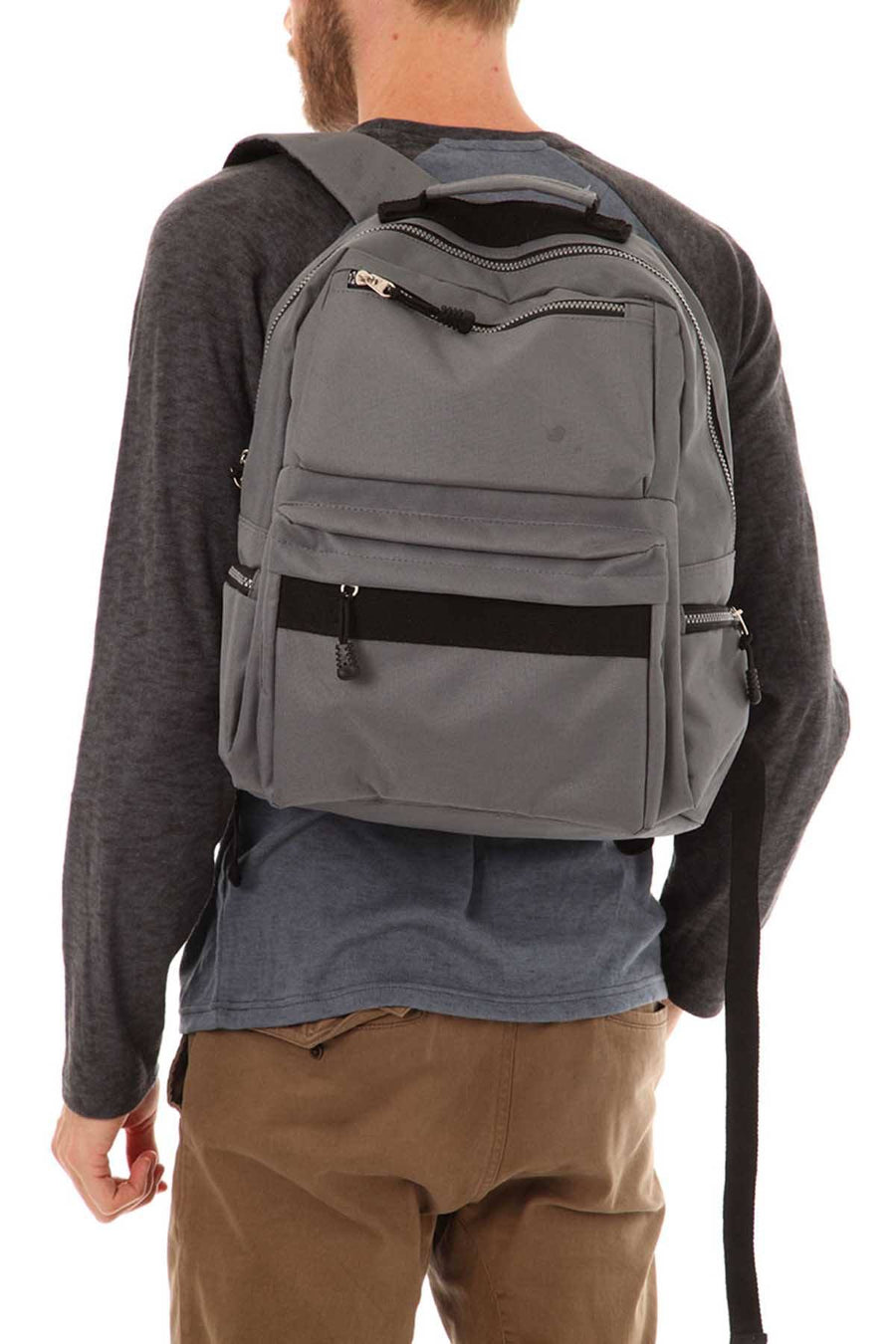 Premium Xpressions Charcoal/Black Laptop-Sleeve Backpack