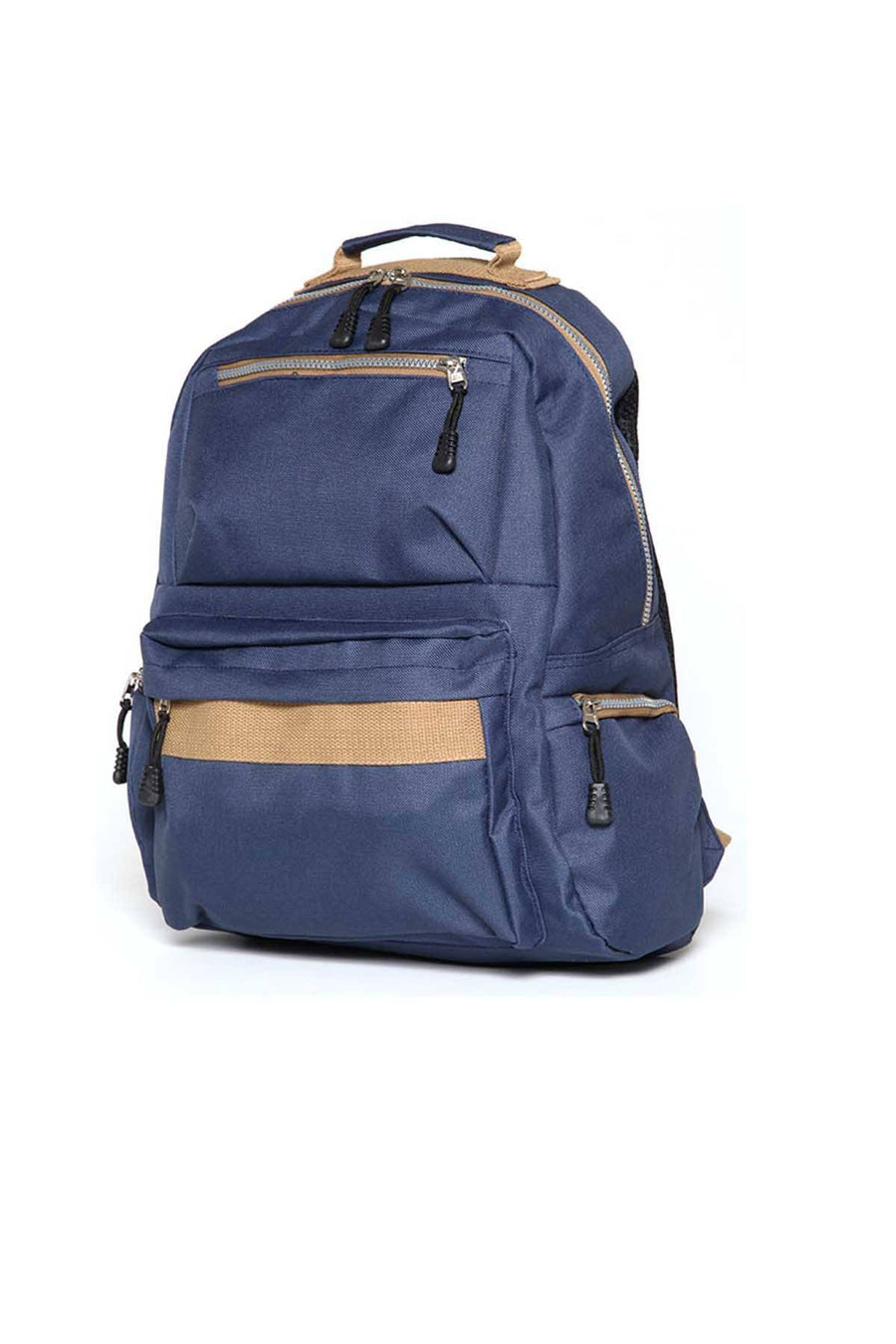 Premium Xpressions Navy/Camel Laptop-Sleeve Backpack