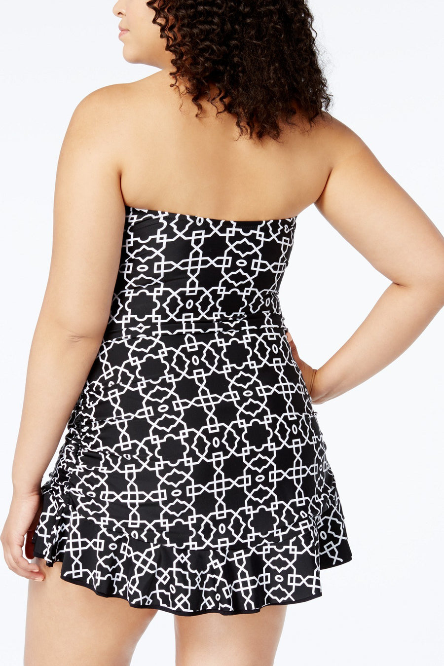Profile By Gottex PLUS Black Casablanca Tummy-Control Convertible Swimdress