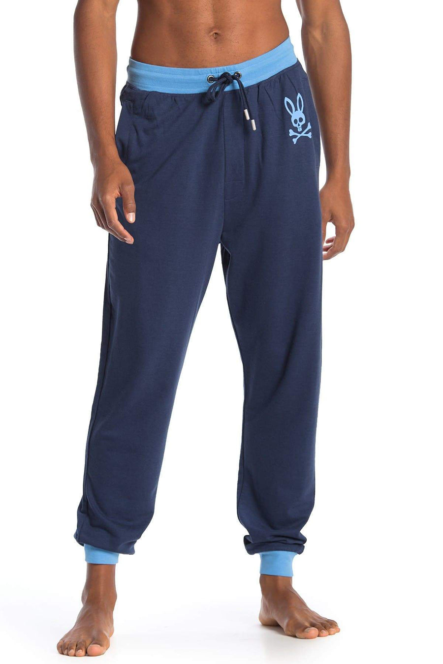 Psycho Bunny Knit Lounge Pants Mens Large Pajamas Bottoms Blue