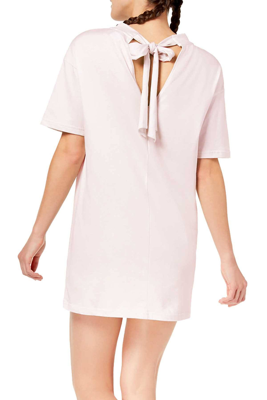 Puma Pearl Pink Cotton Bow T-Shirt Dress