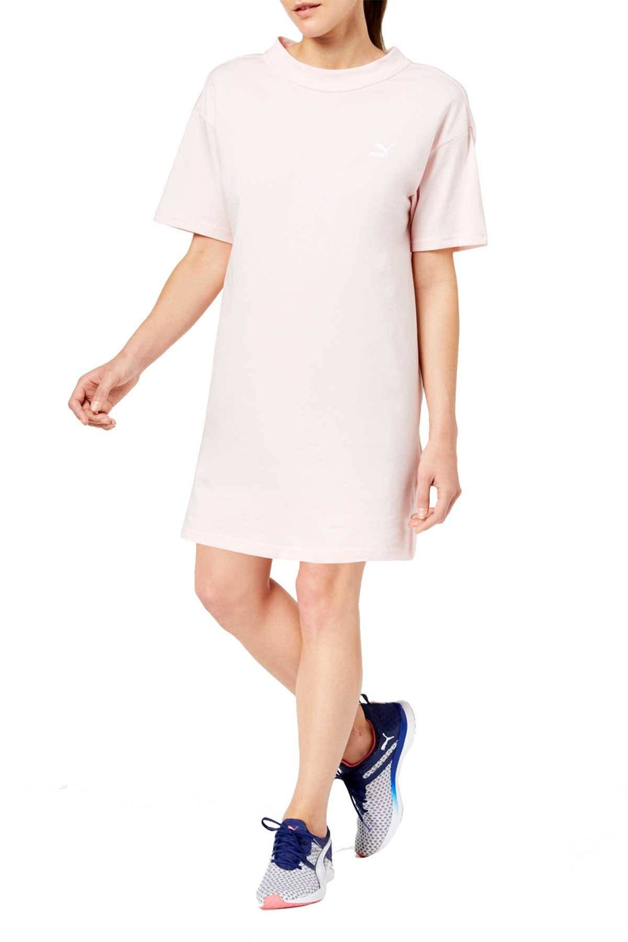 Puma Pearl Pink Cotton Bow T-Shirt Dress
