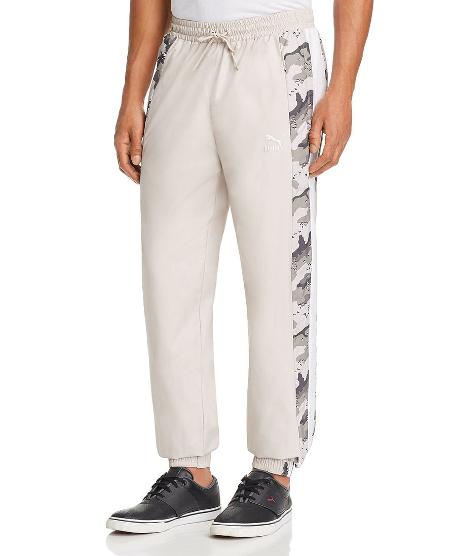 Puma Wild Pack Leopard Camouflage-striped Track Pants Silver Grey