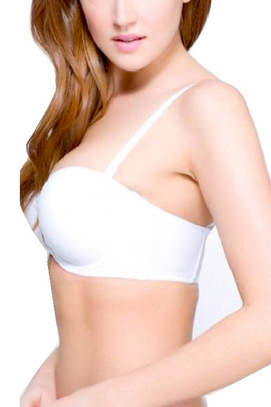 Q-T Intimates White 5-Way Molded Strapless Convertible Bra
