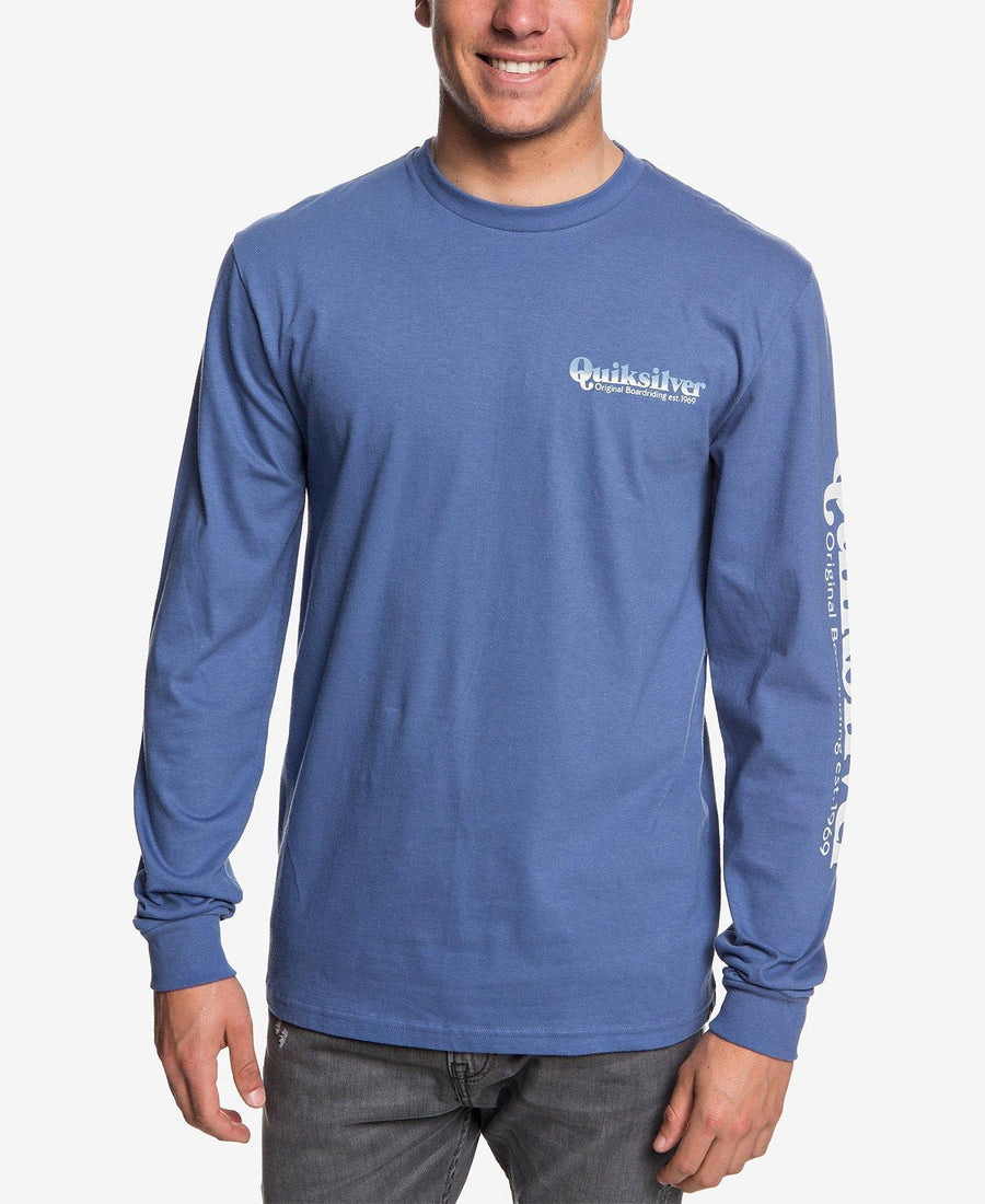 Quiksilver Twin Fin Blend Logo Graphic T-shirt Bijou Blue