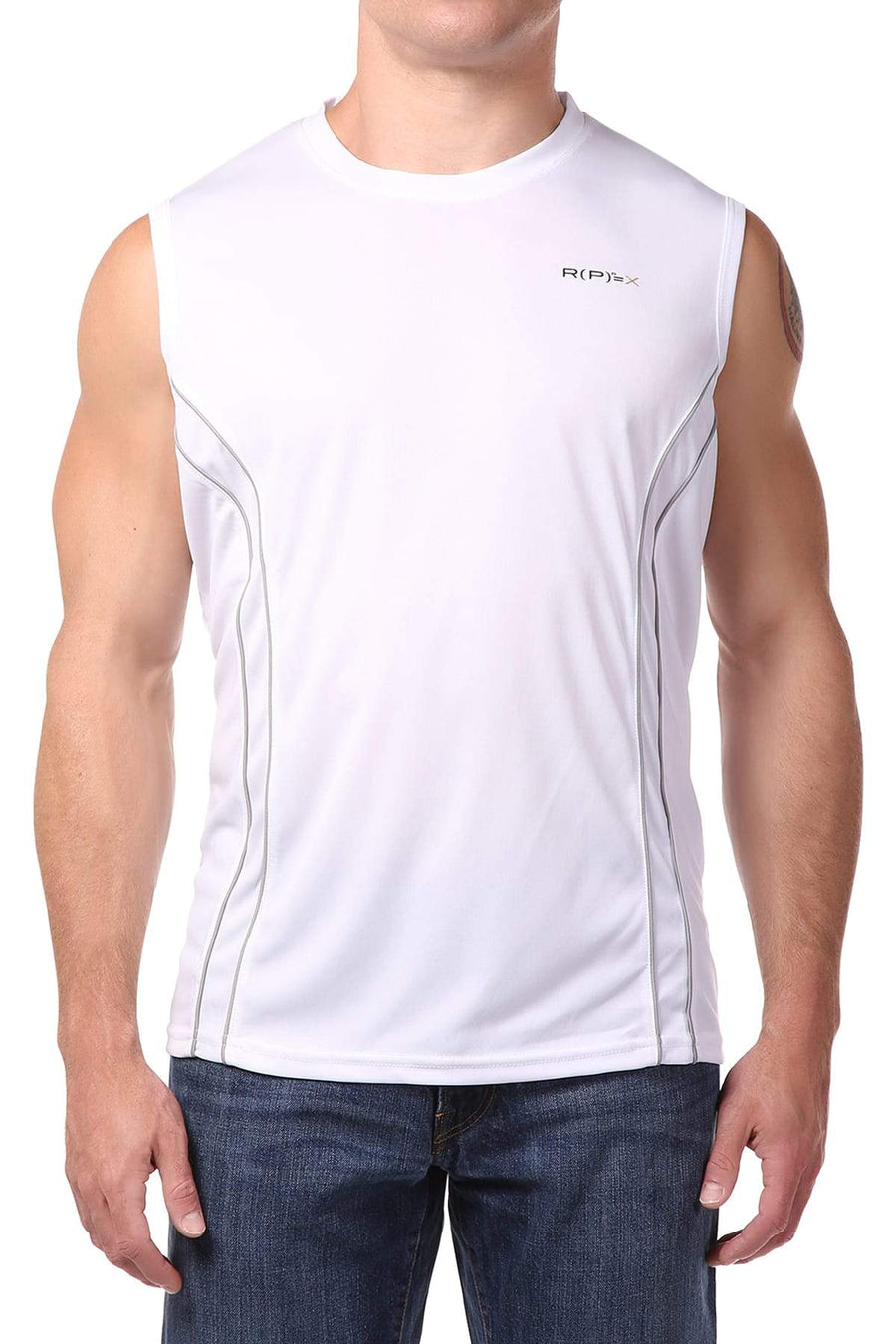 RPX White Crew-Neck Muscle Tank