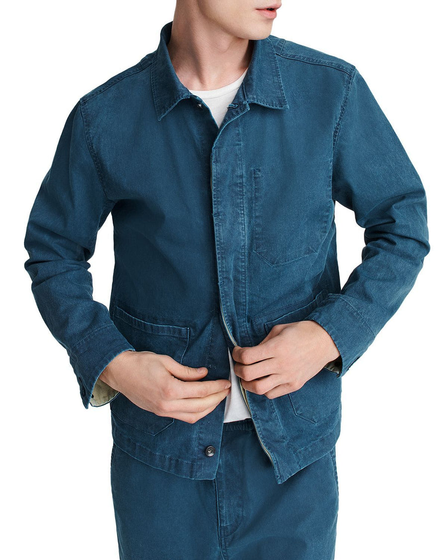 Rag & Bone Reed Regular Fit Skate Jacket Blue Sandstone