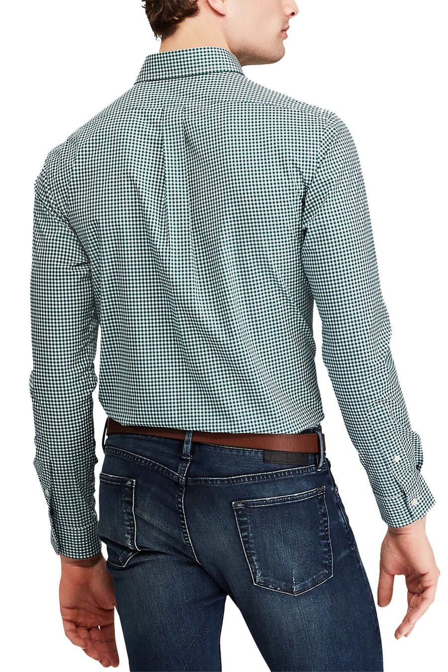 Ralph Lauren Evergreen Gingham Big/Tall Classic Fit Cotton Shirt