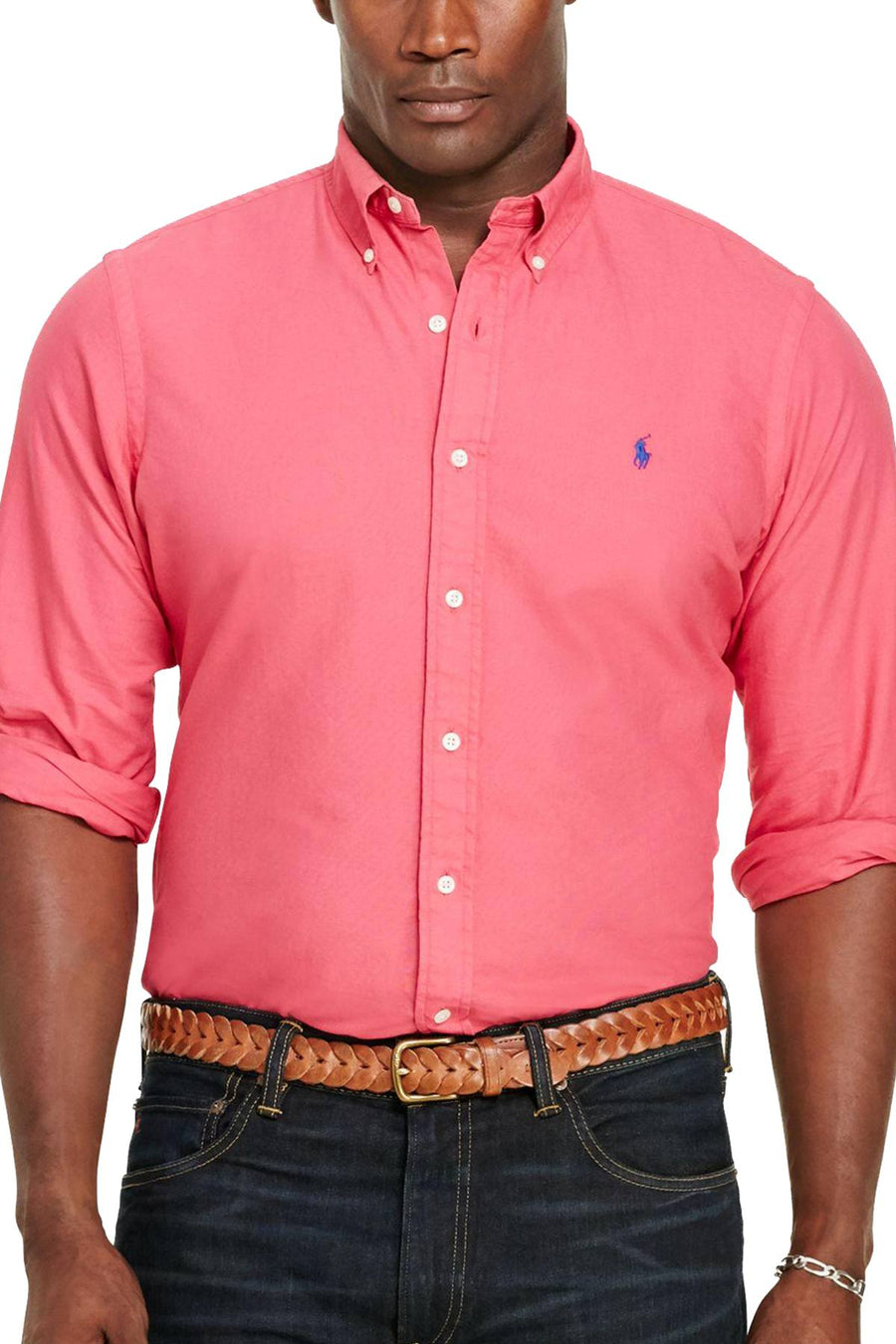 Ralph Lauren Tropic Pink Big/Tall Garment Dyed Cotton Shirt