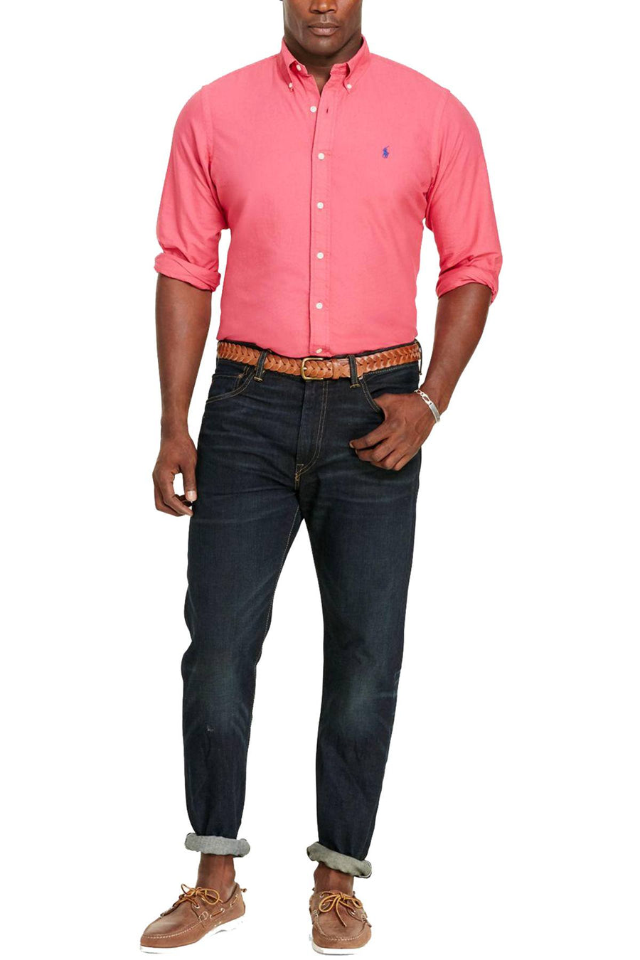 Ralph Lauren Tropic Pink Big/Tall Garment Dyed Cotton Shirt