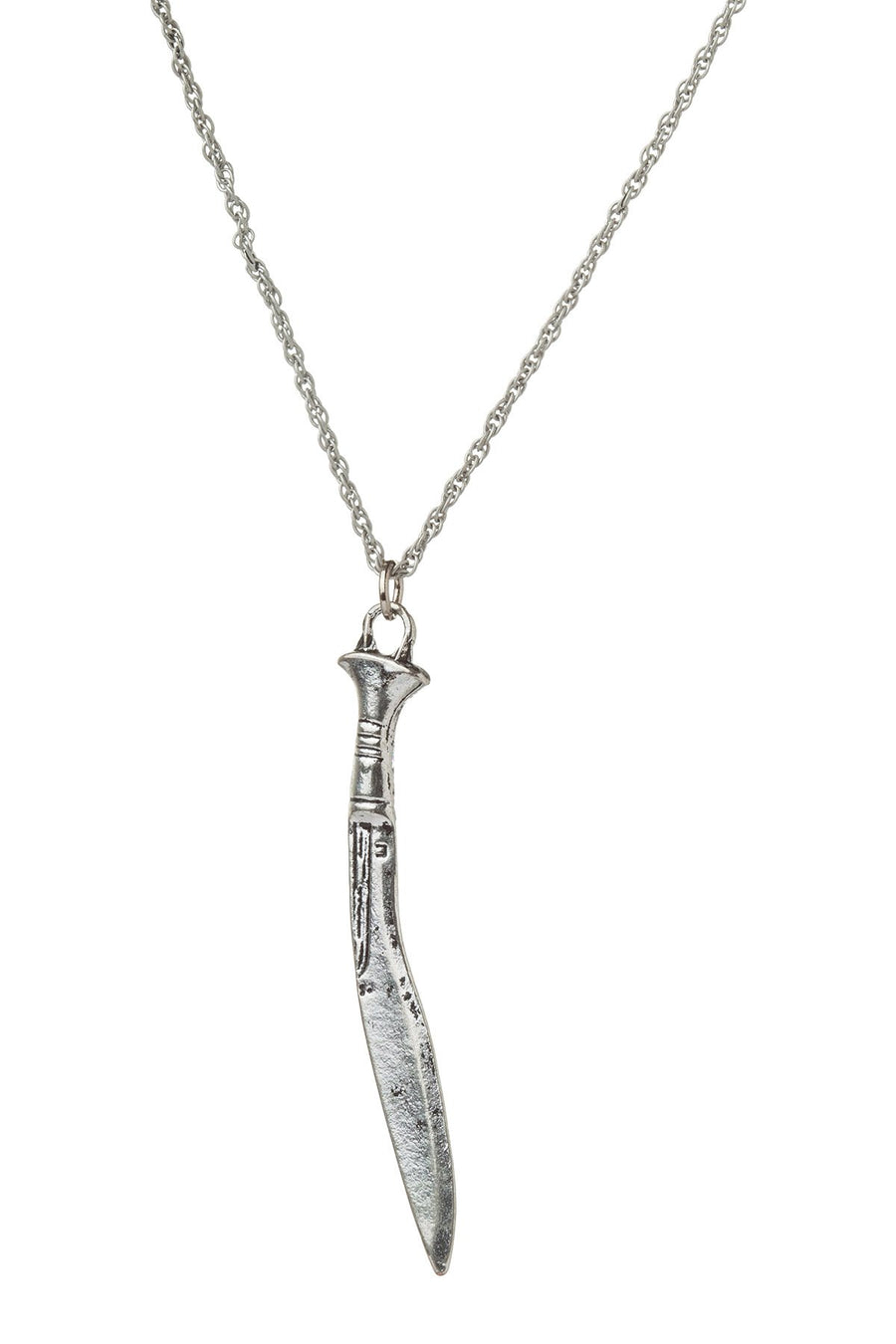 Rave Silver Knife Necklace