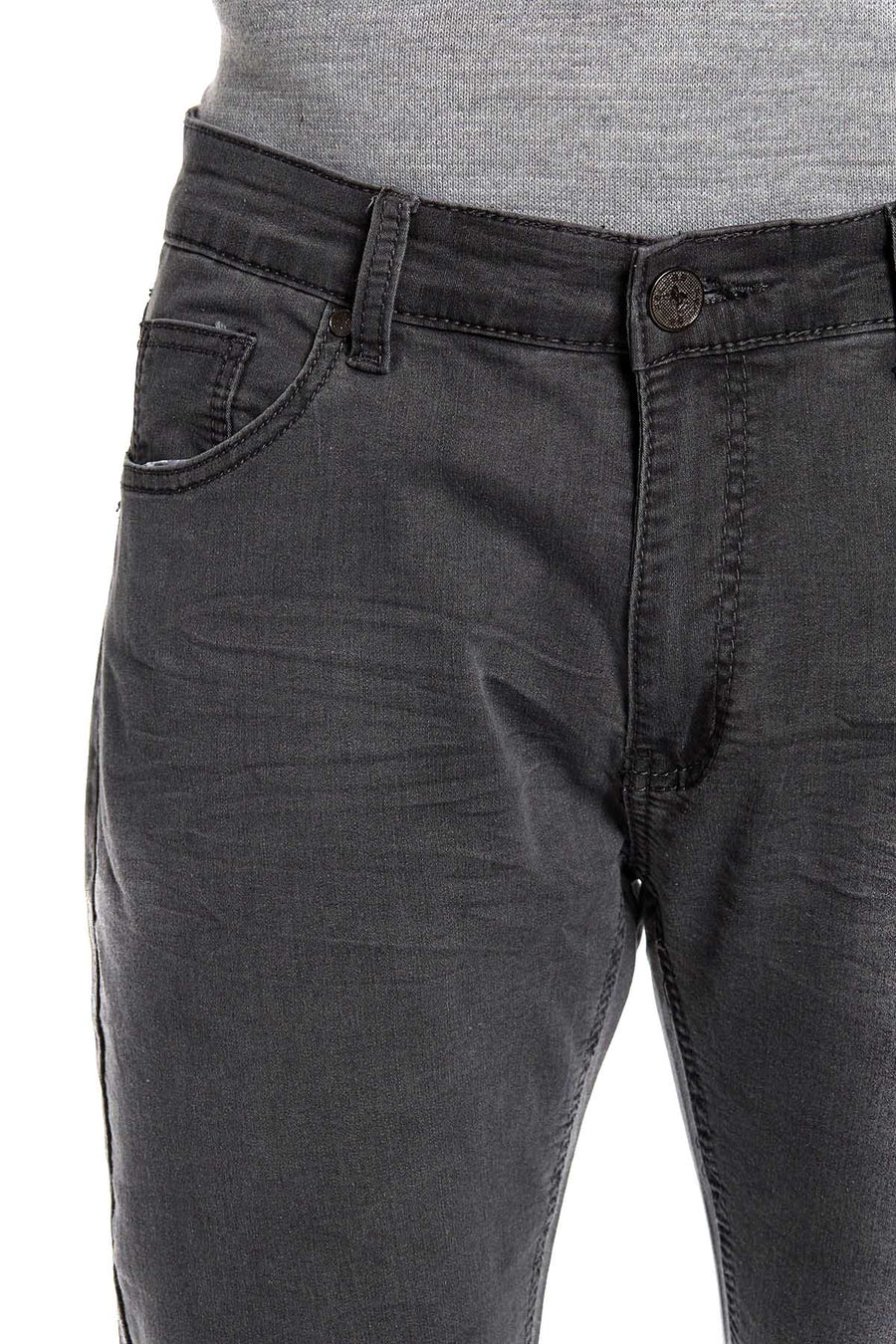 Recess Jeans Dark Grey Solid Stretch Slim Jean