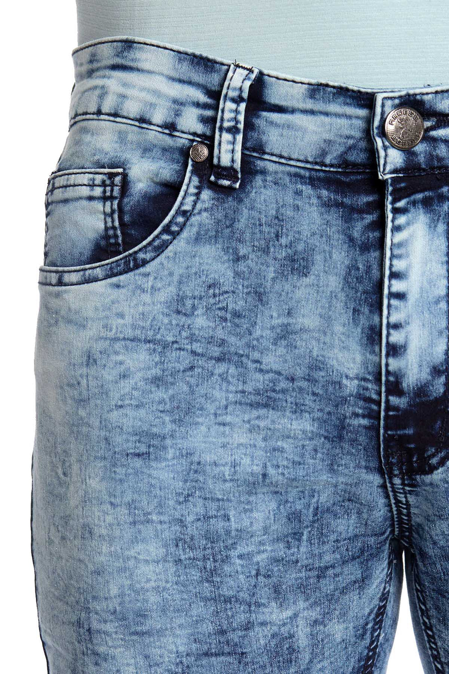 Recess Jeans Light Blue Solid Stretch Slim Jean