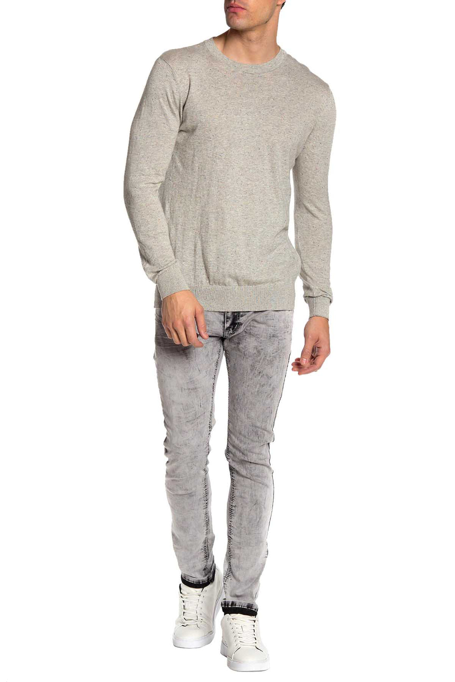 Recess Jeans Light Grey Solid Stretch Slim Jean