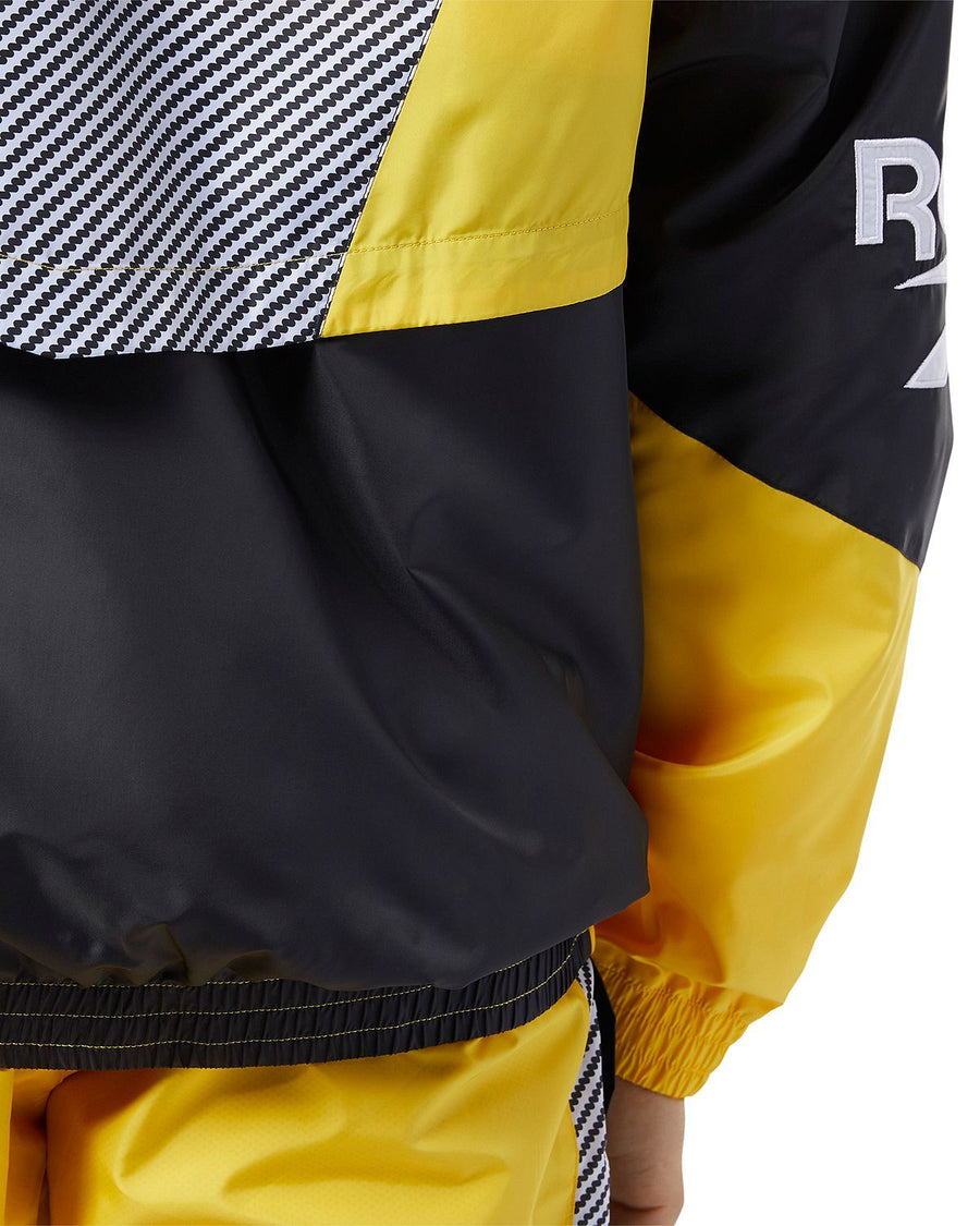 Reebok Cl V Color-block Track Jacket Toxic Yellow