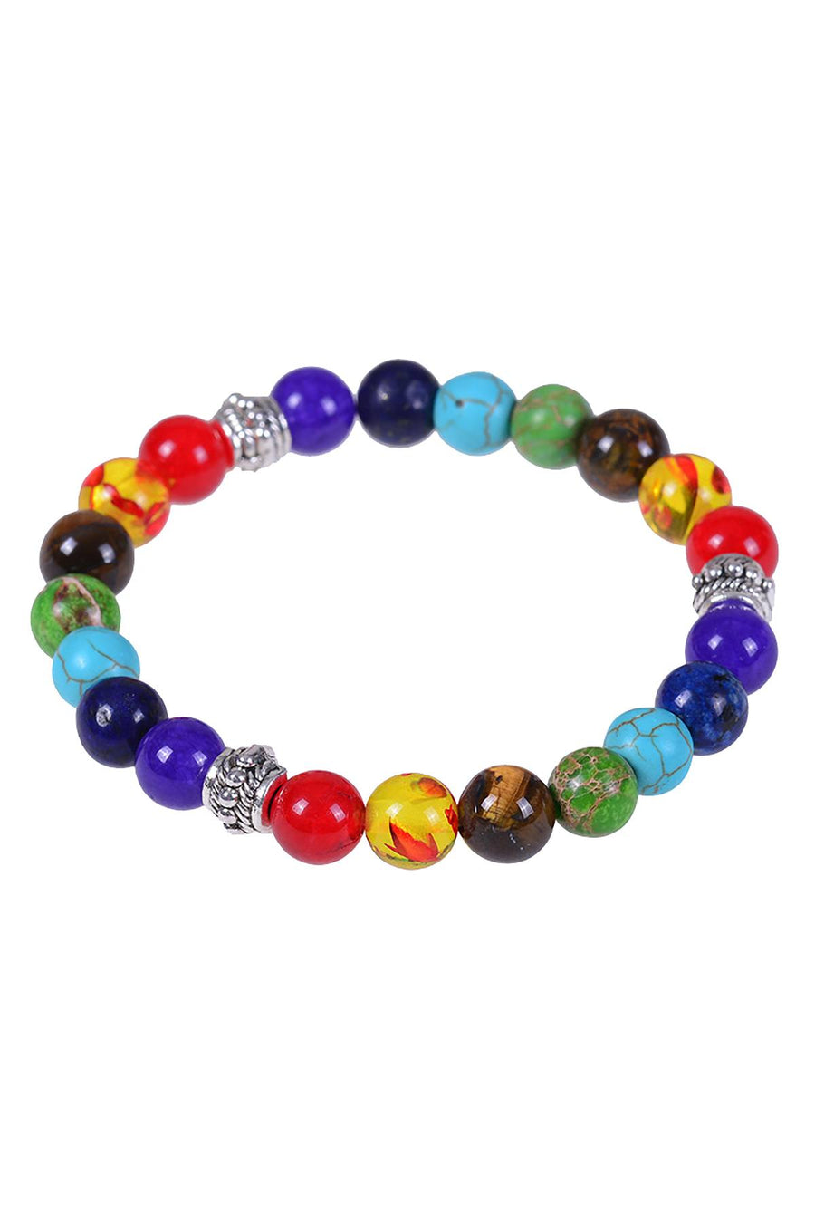 Repeating 7-Chakra Stone Reiki Healing Bracelet