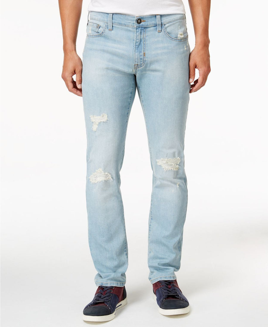 Ring Of Fire Slim Fit Stretch Ripped Cayenne Skyler Jeans in Blue