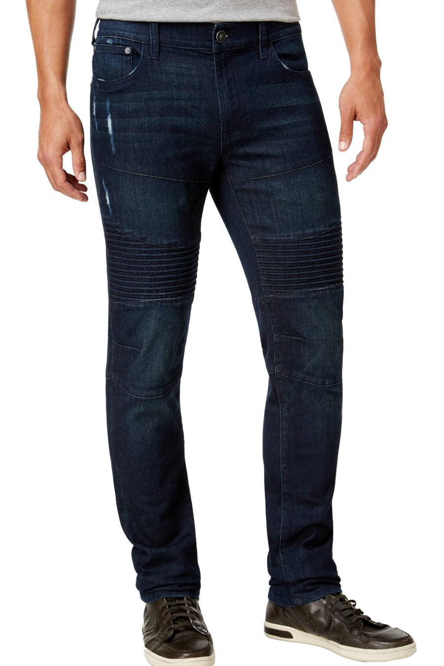 Ring of Fire Ronto-Wash Slim-Fit Ripped Stanley Moto Jeans