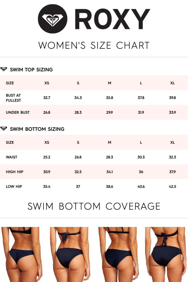Roxy Anthracite-Black Softly-Love Surfer Bikini Bottom