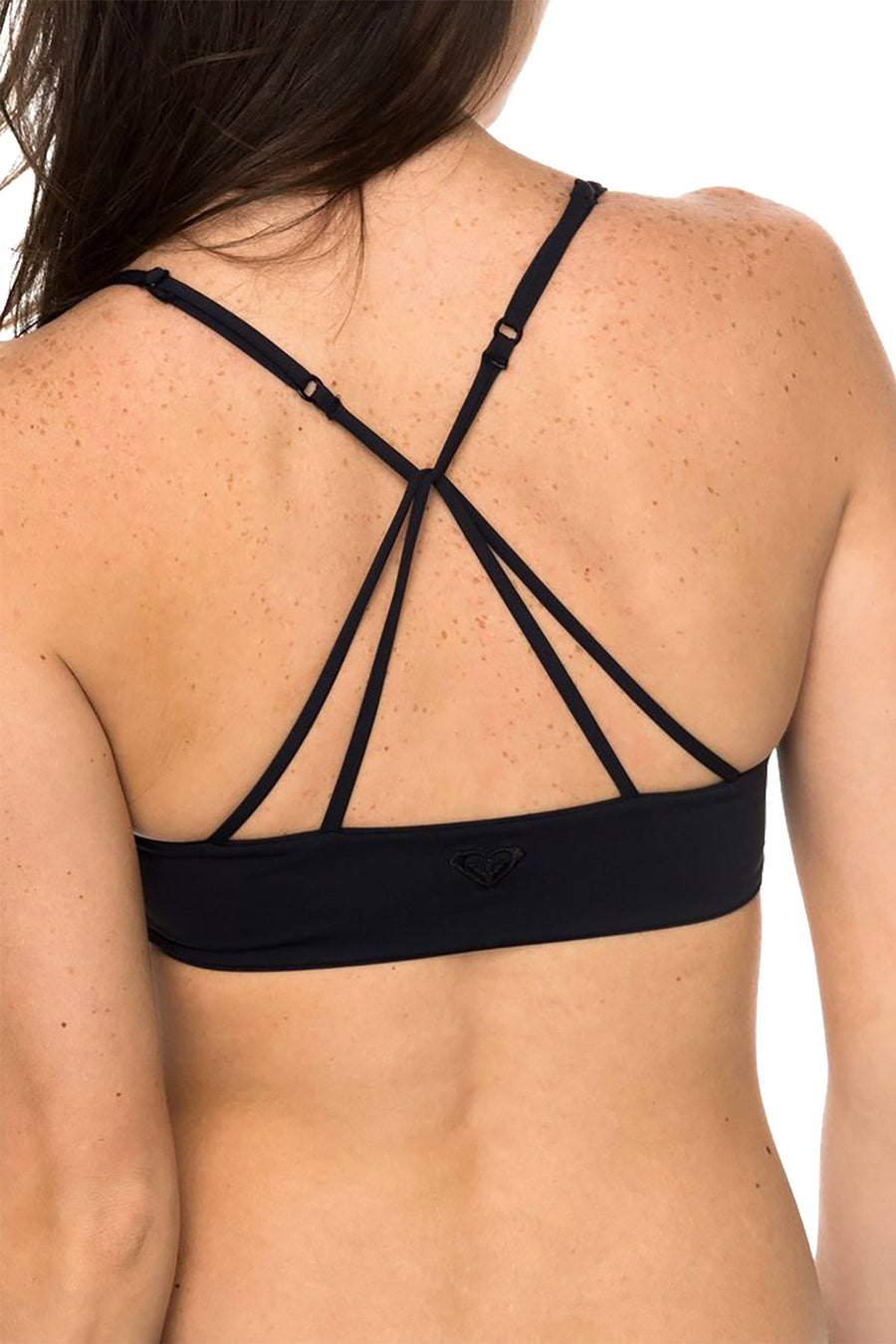 Roxy Anthracite-Black Surfer Strappy-Back Bikini Top