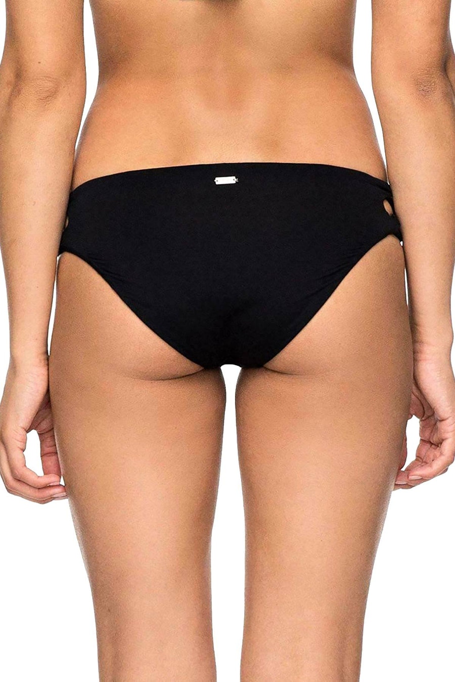 Roxy Black Softly-Love Lace-Up Bikini Bottom