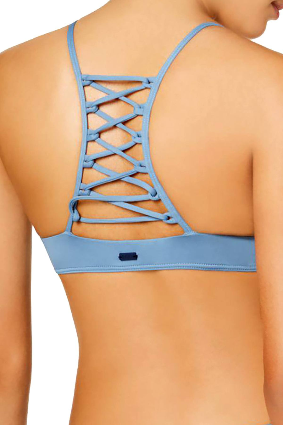 Roxy Blue-Shadow Softly-Love Athletic Bikini Top
