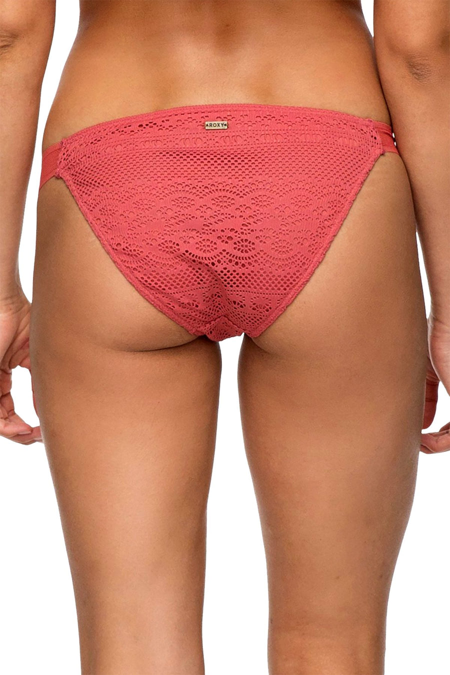 Roxy Dusty-Cedar Surf Bride Crochet Bikini Bottom