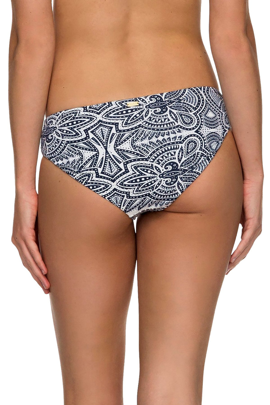 Roxy Navy/White Girl Of The Sea 70's Bikini Bottom
