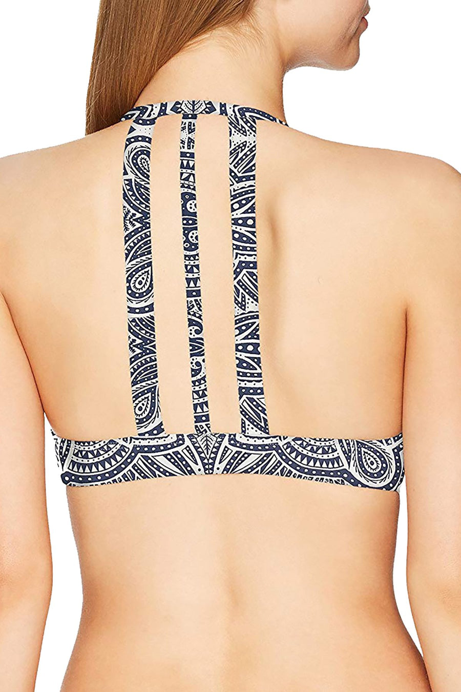 Roxy Navy/White Girl Of The Sea Athletic Bikini Top