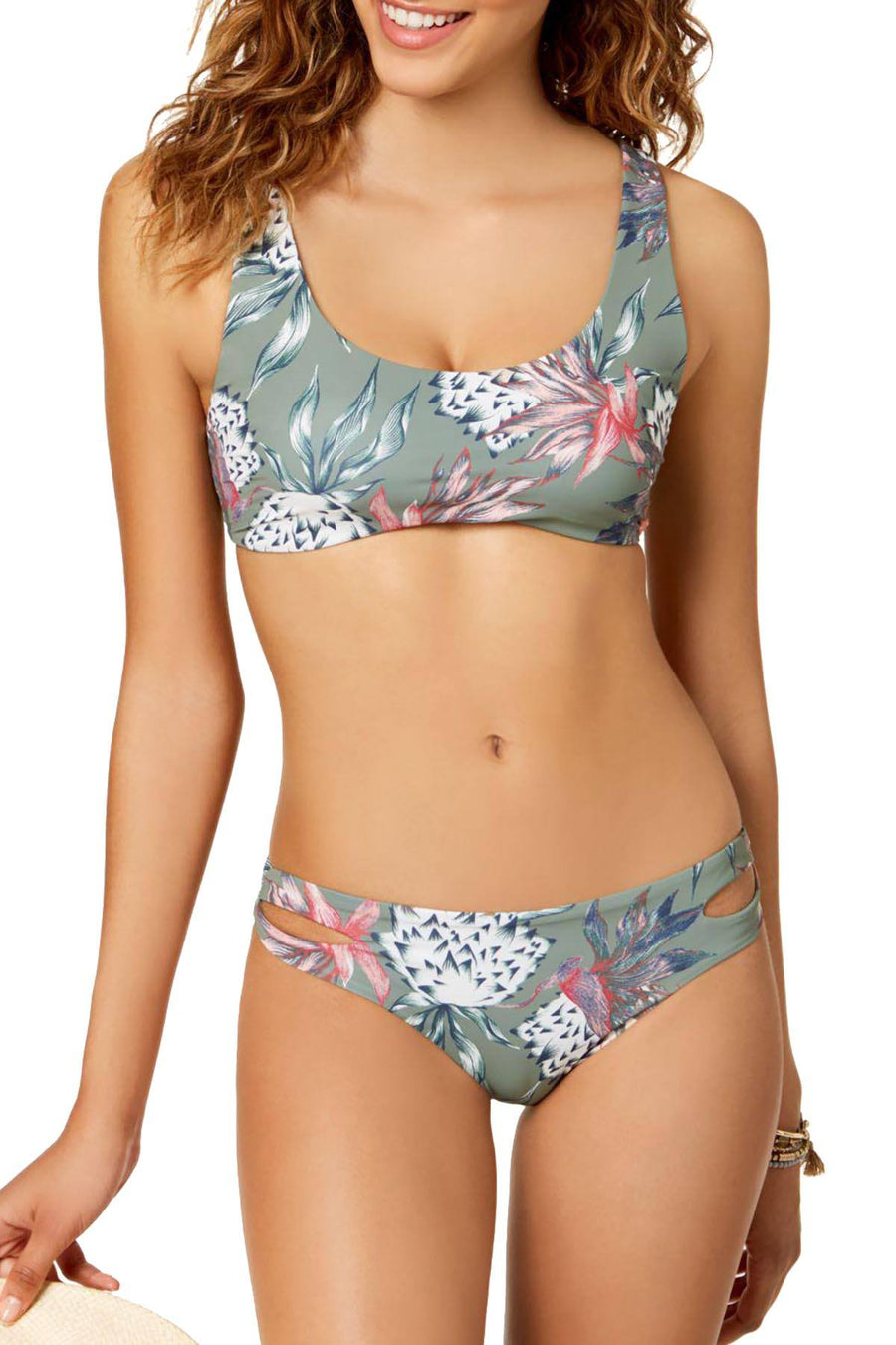 Roxy Olive Little-Bandits Bikini Top