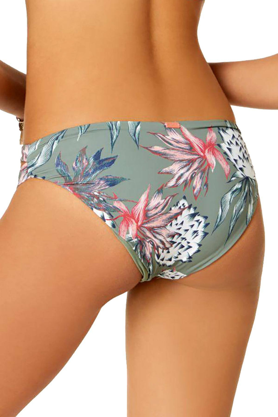 Roxy Olive Little-Bandits Cutout Bikini Bottom