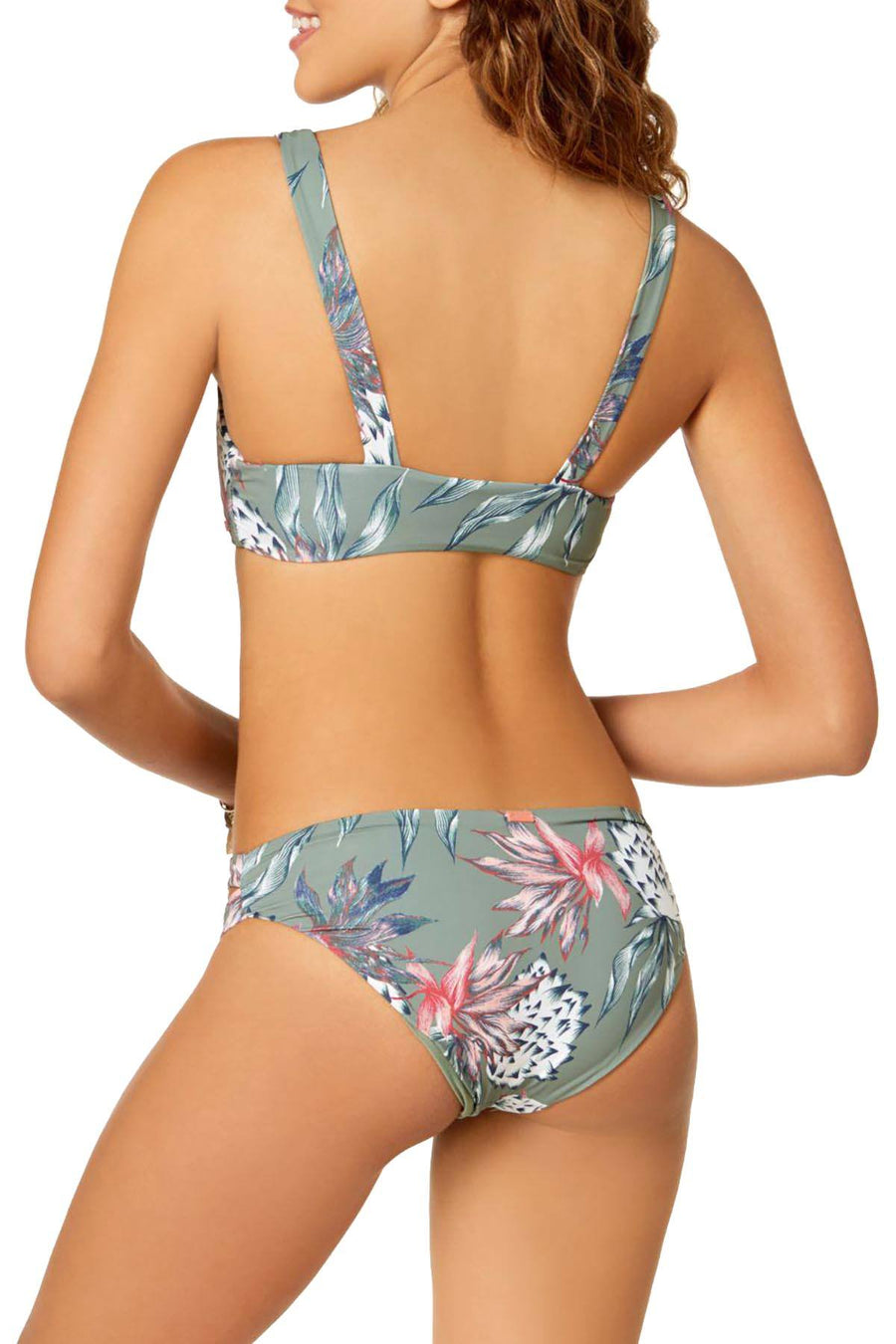 Roxy Olive Little-Bandits Cutout Bikini Bottom