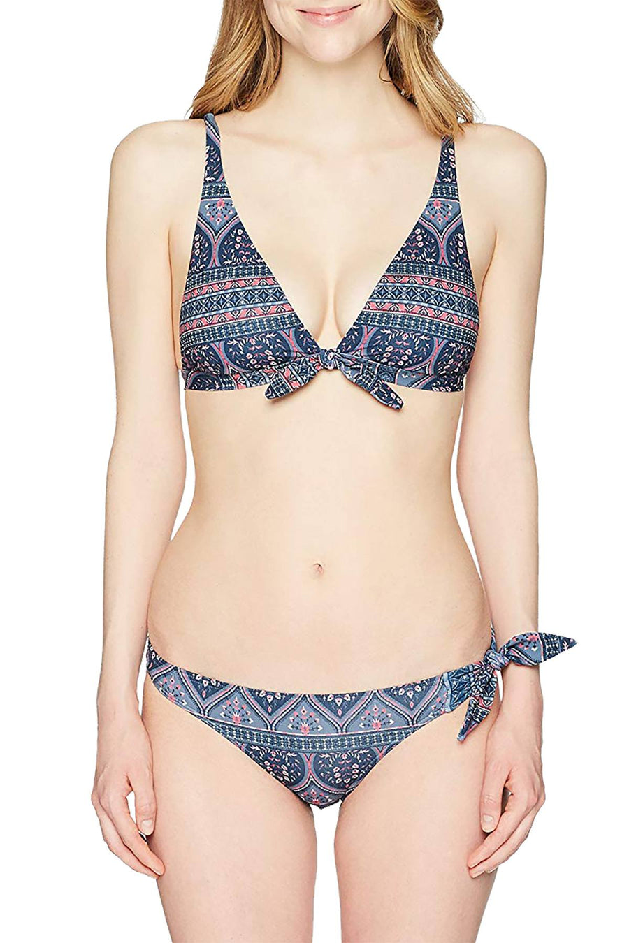 Roxy Sun/Surf Cheeky Bikini Bottom in China Blue Medallion