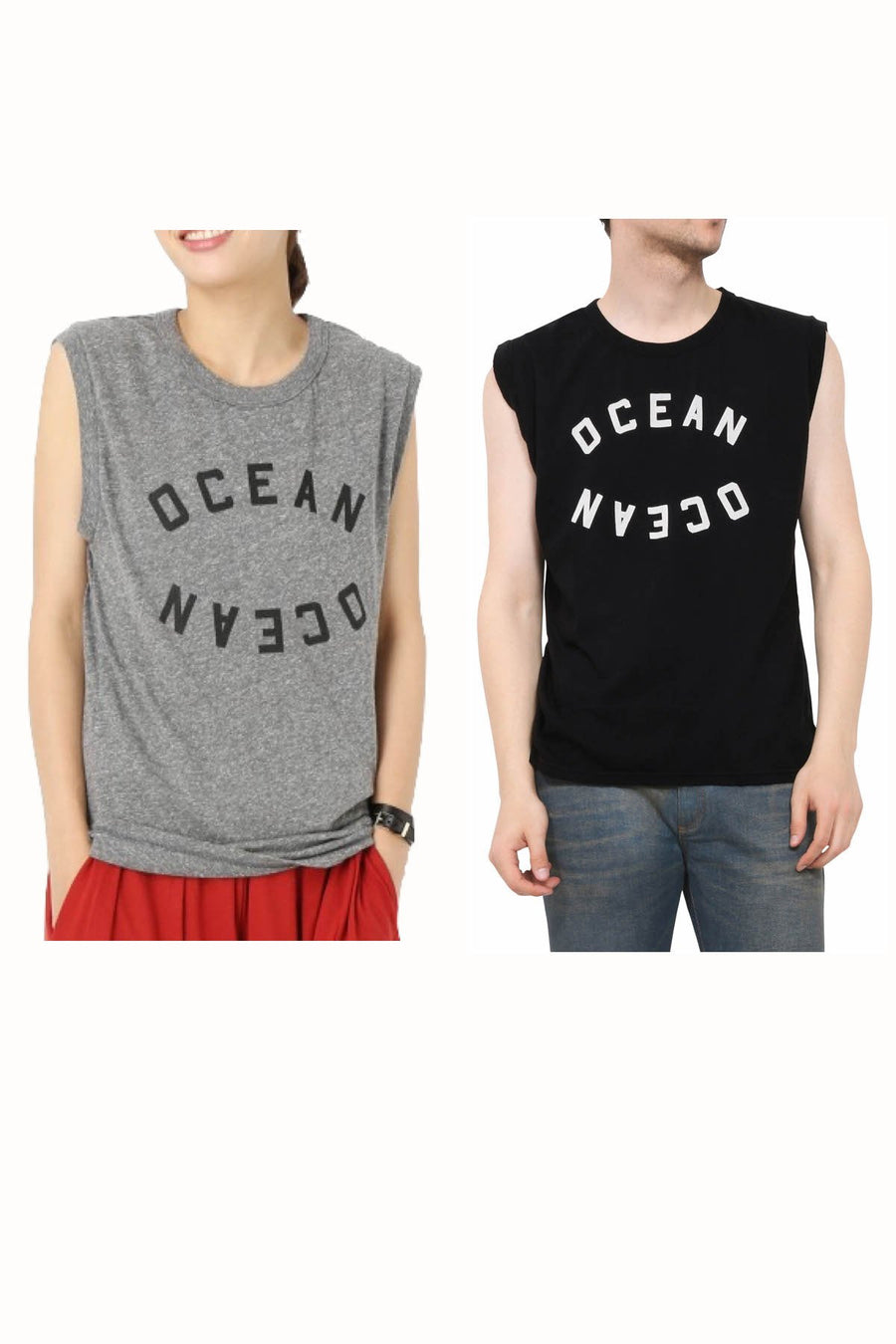 Rxmance Grey Ocean Muscle Tee