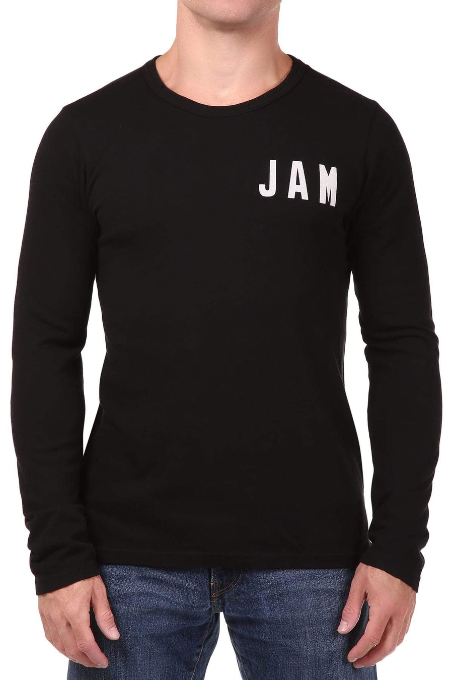 Rxmance Unisex Black Jamaica Loose-Knit Long-Sleeve Tee