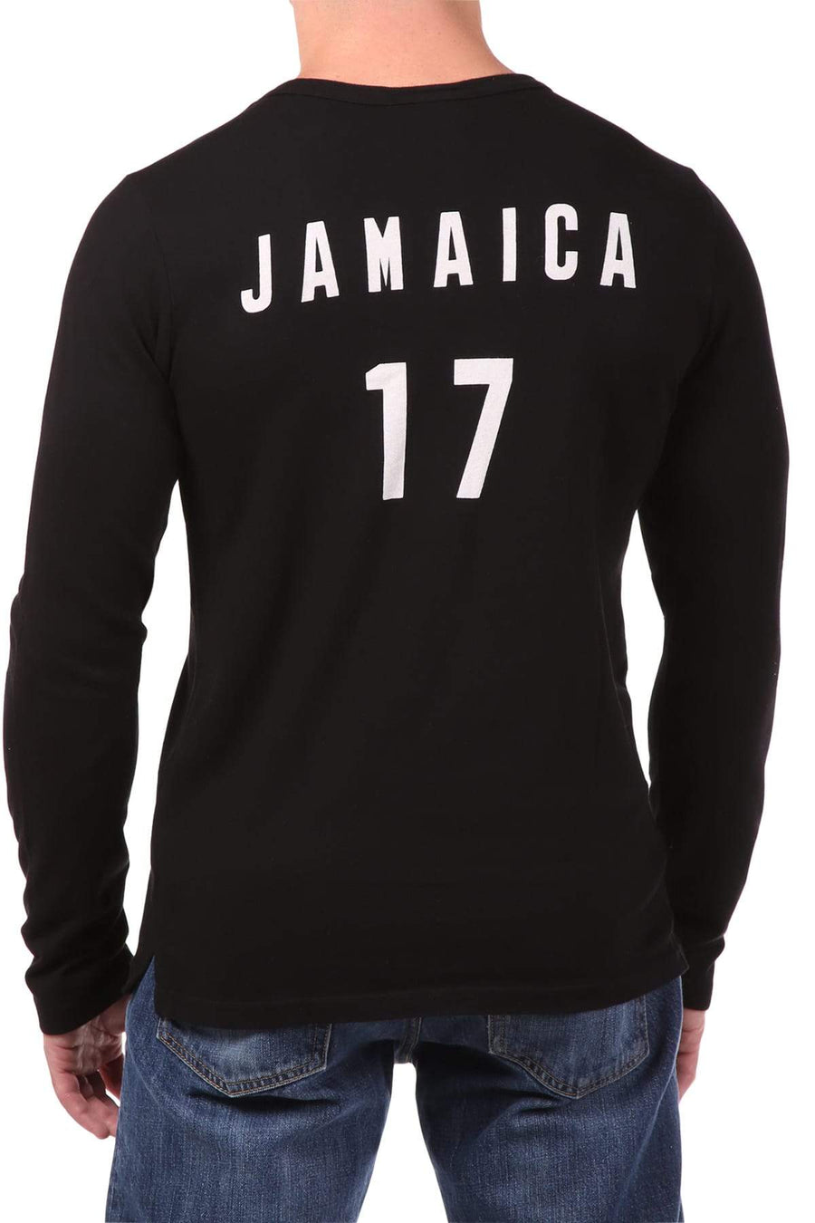 Rxmance Unisex Black Jamaica Loose-Knit Long-Sleeve Tee