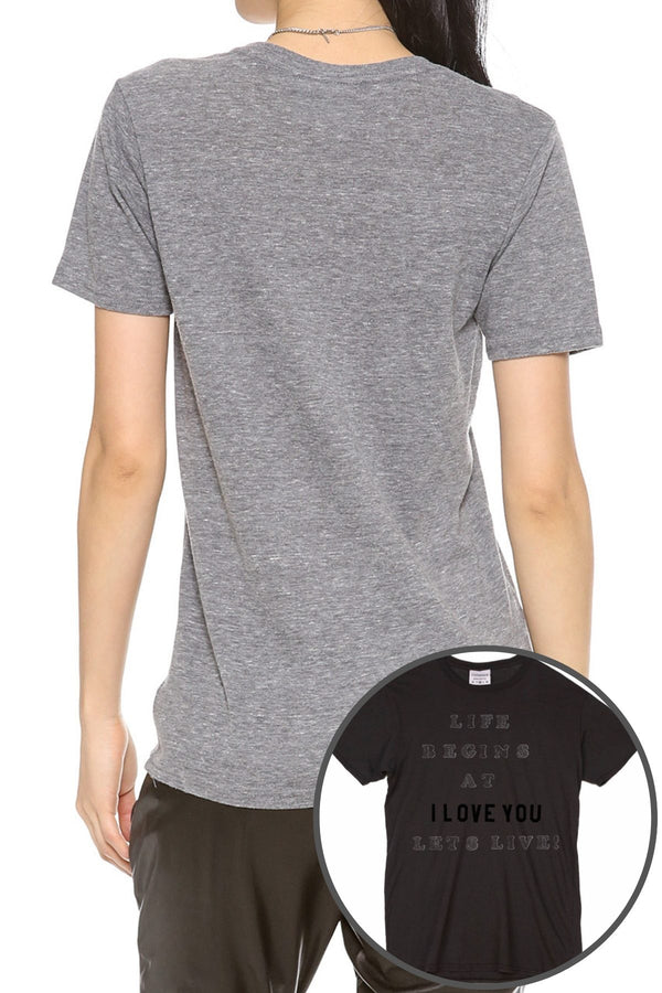 Rxmance Unisex Black 'Lets Live' Tee