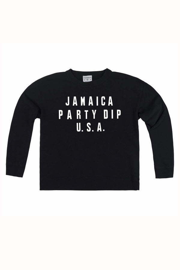 Rxmance Unisex Black Party Dip French Terry Sweatshirt