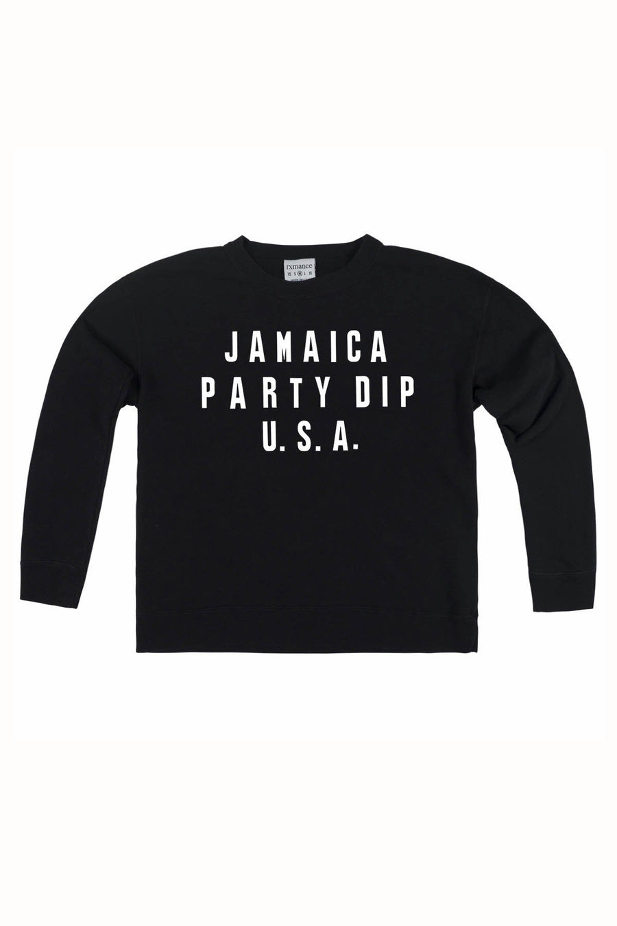 Rxmance Unisex Black Party Dip French Terry Sweatshirt
