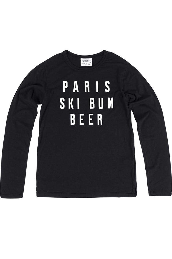 Rxmance Unisex Black Ski Bum Long Sleeve Tee