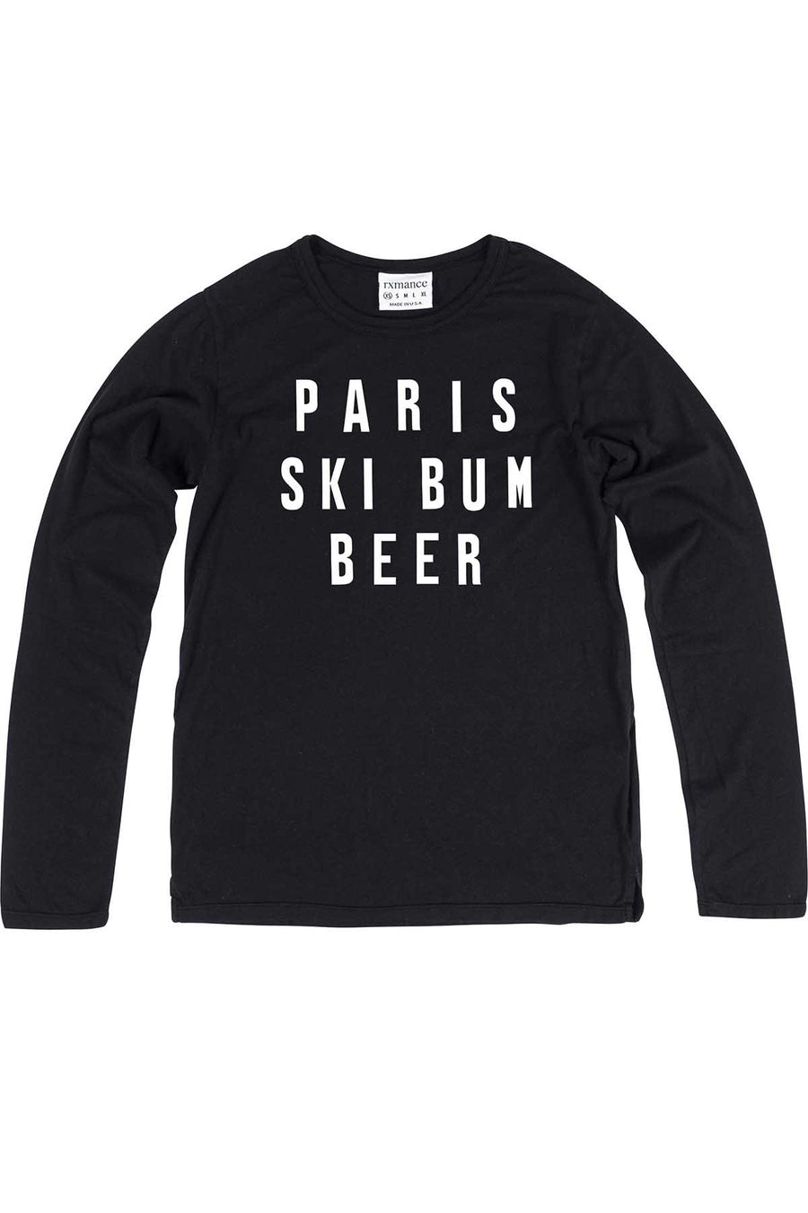 Rxmance Unisex Black Ski Bum Long Sleeve Tee