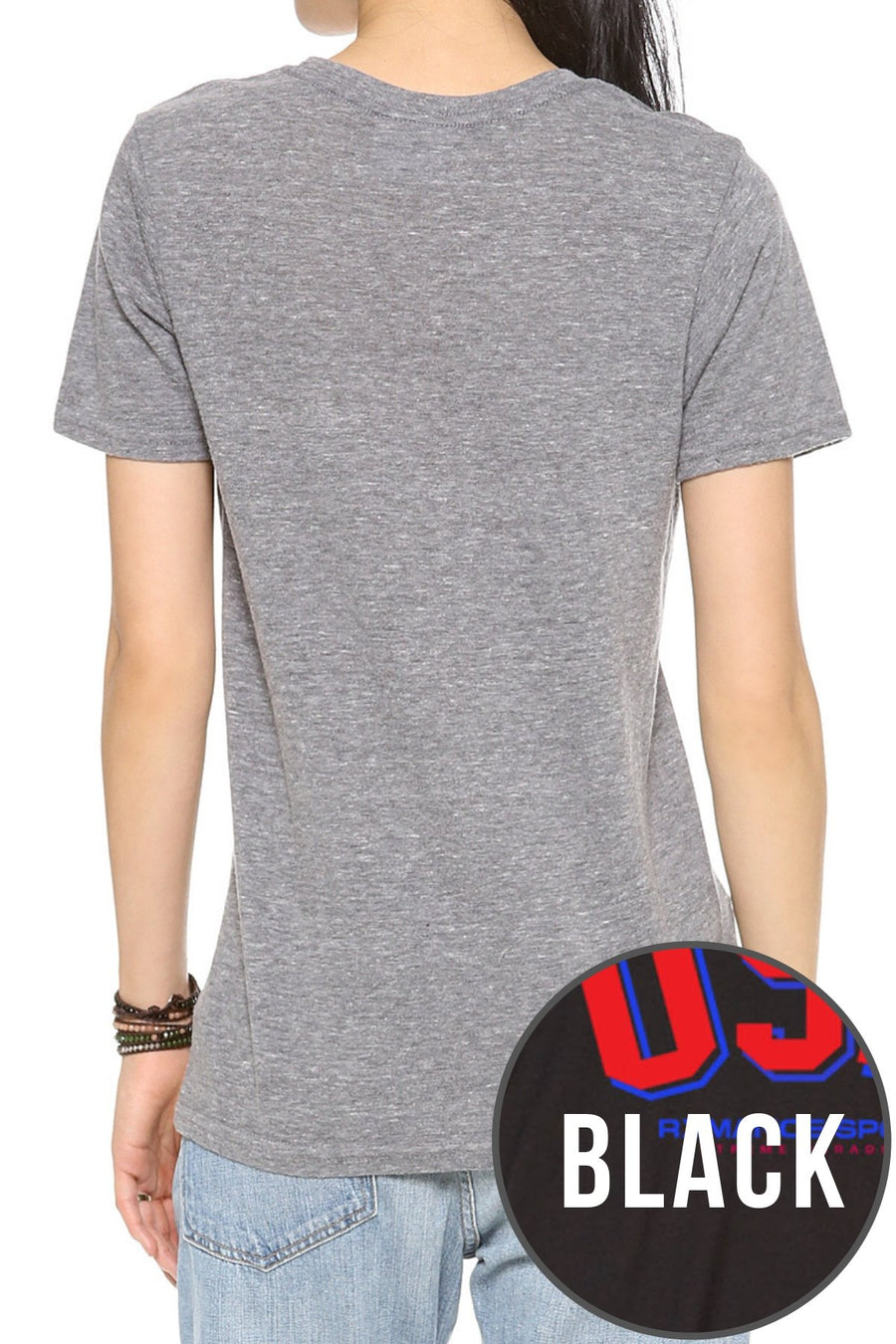 Rxmance Unisex Black USA Crew Tee
