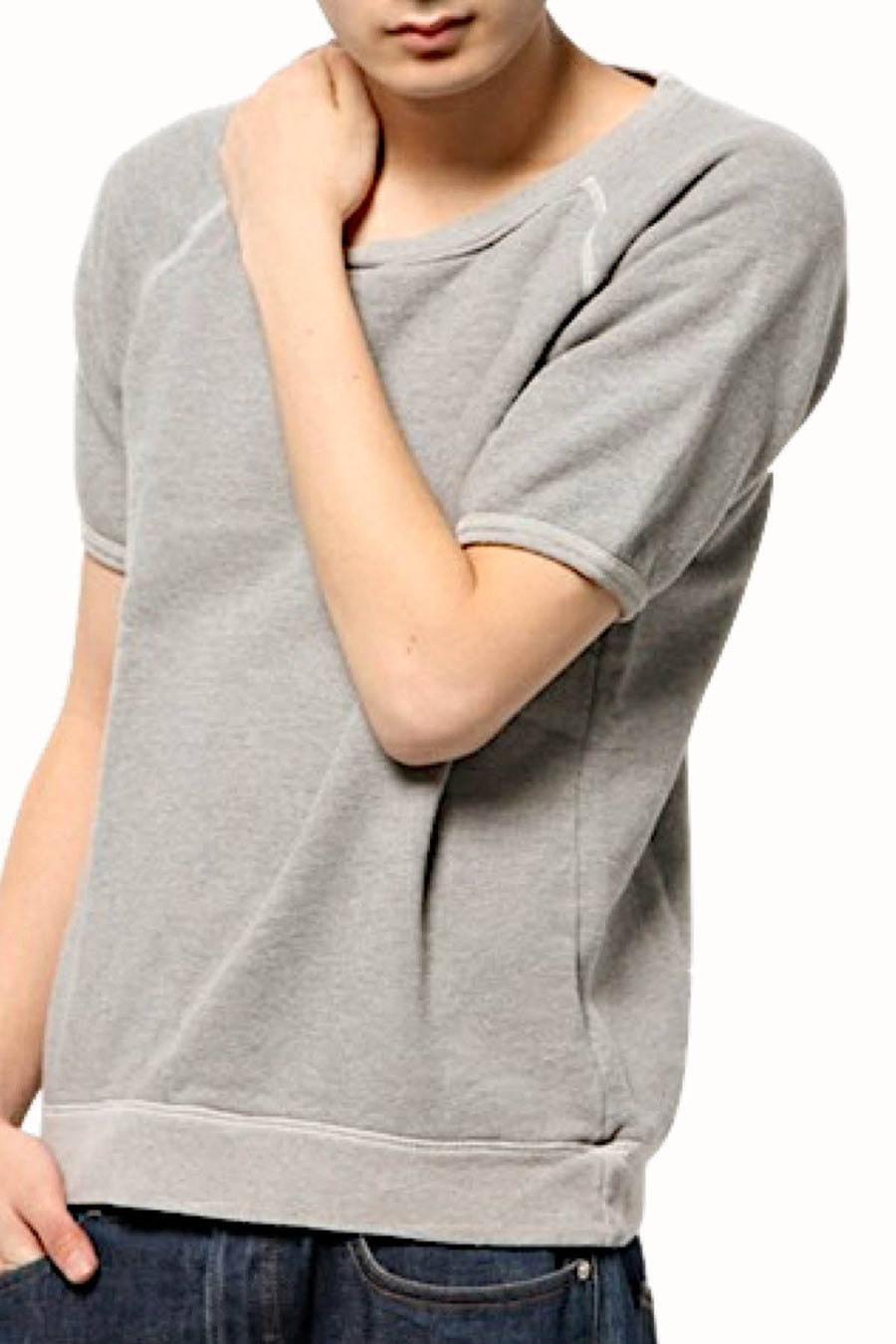 Rxmance Unisex Dawn-Grey Short-Sleeve Sweatshirt