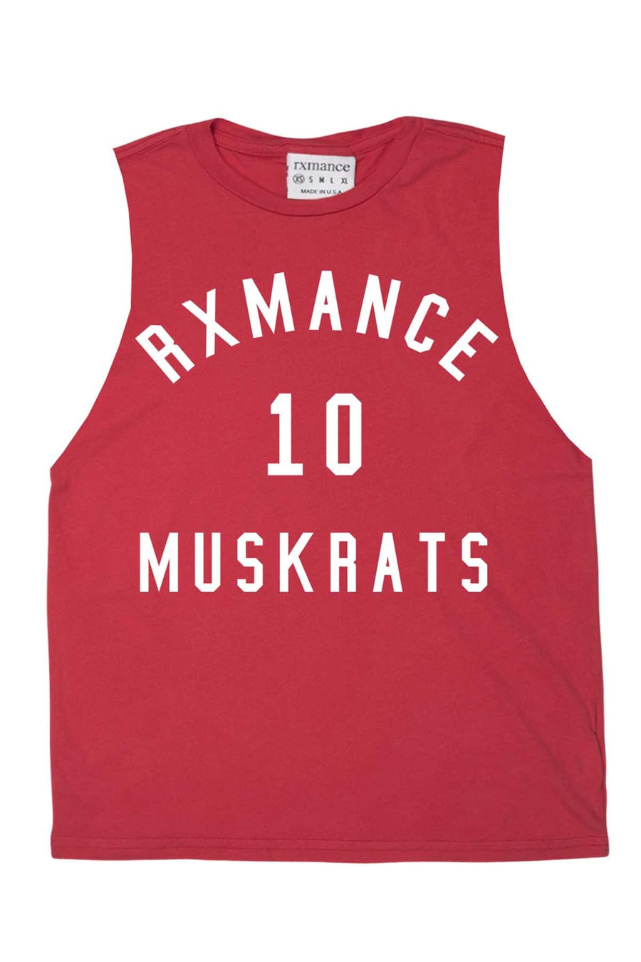 Rxmance Unisex Fire Red Muskrats Muscle Tee