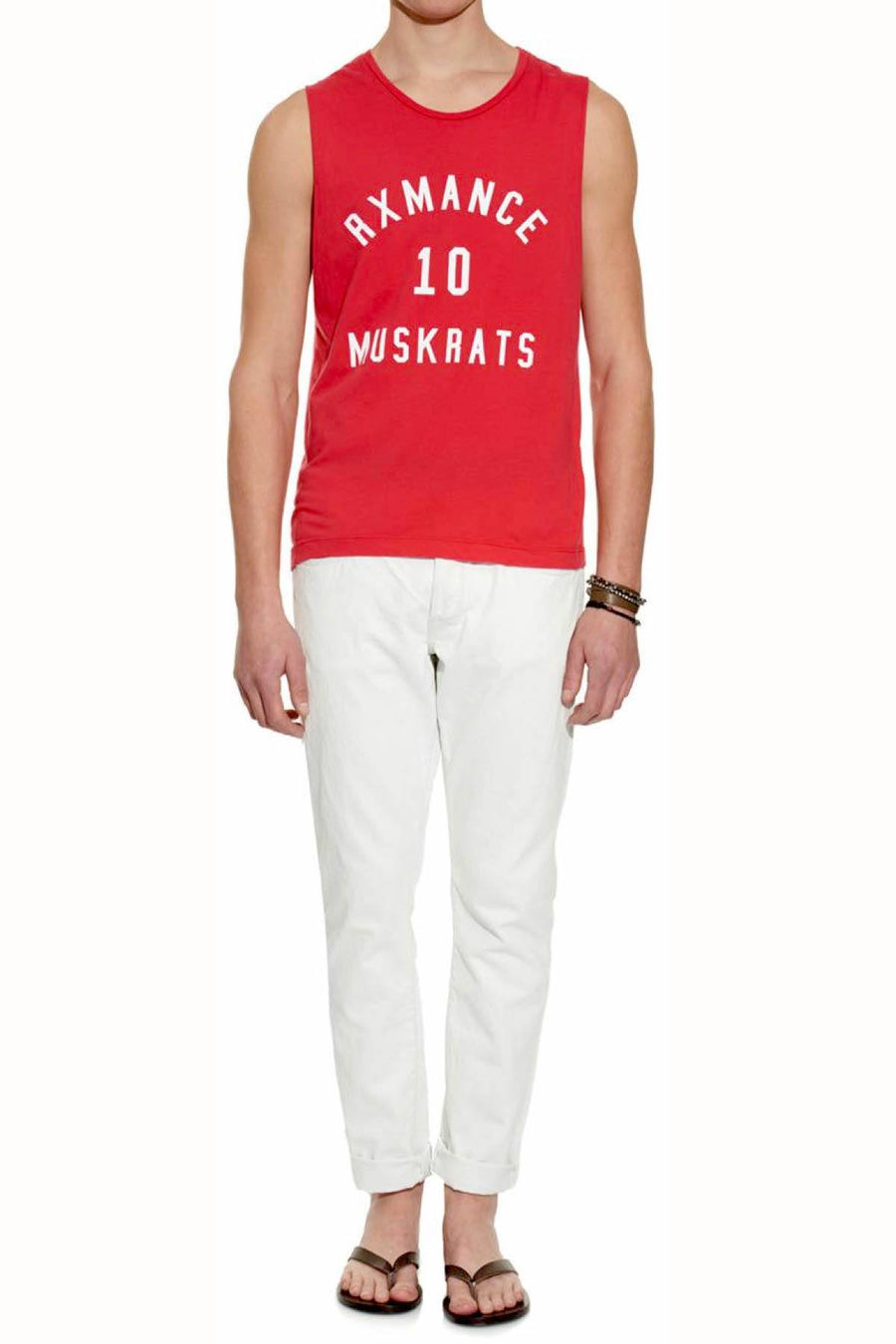Rxmance Unisex Fire Red Muskrats Muscle Tee