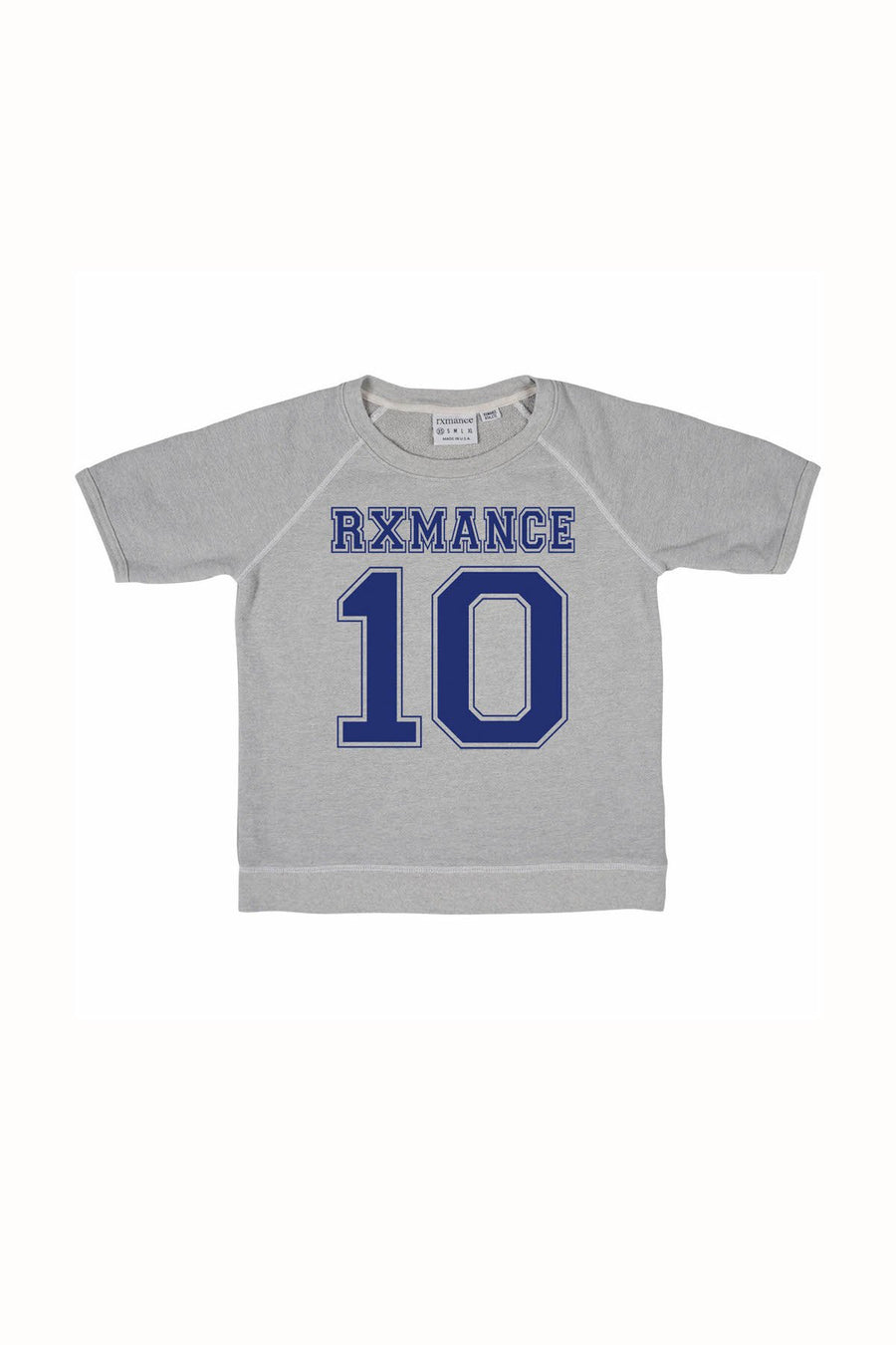 Rxmance Unisex Grey Jersey Short Sleeve Sweatshirt