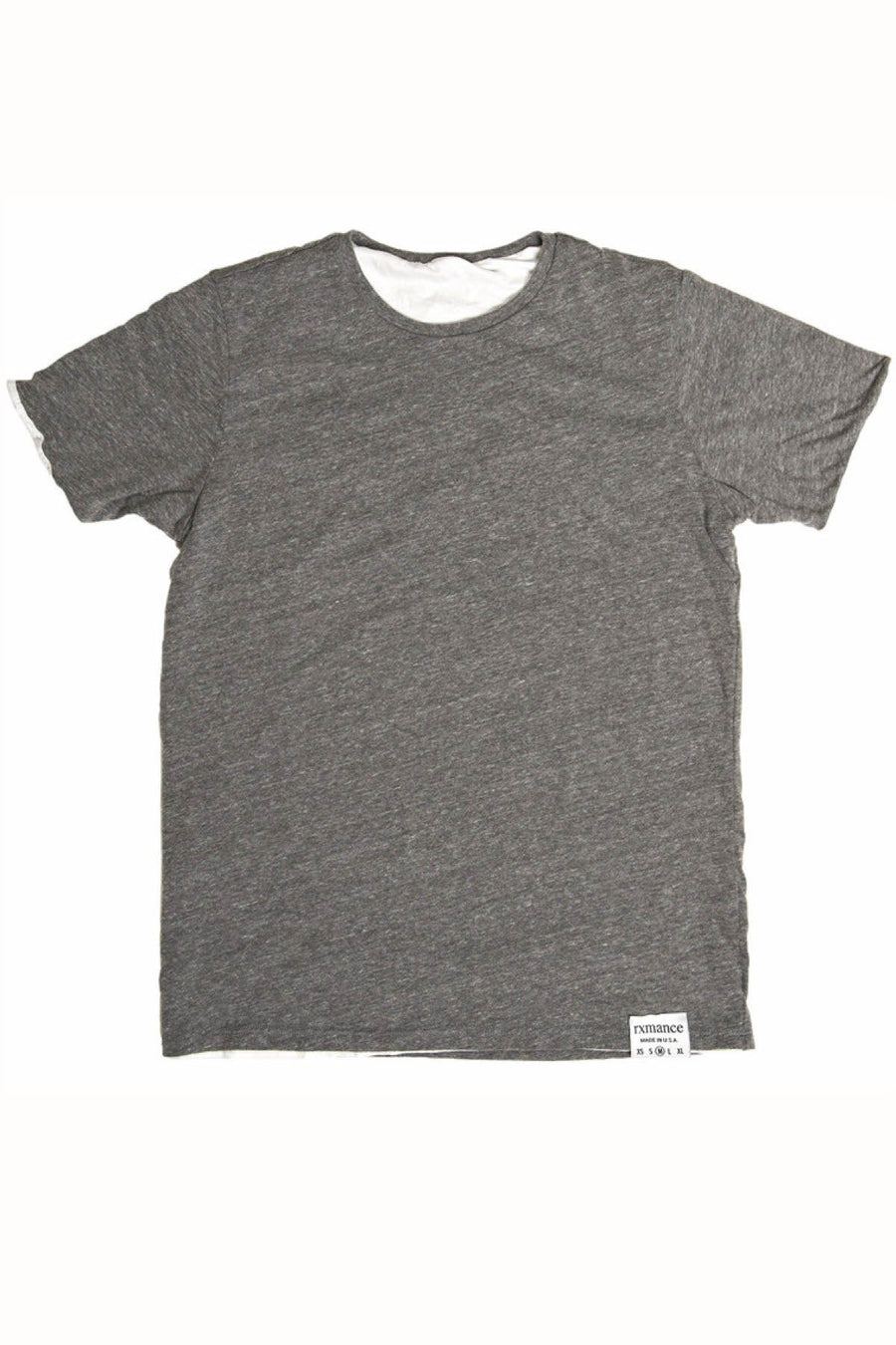 Rxmance Unisex Grey & White Reversible Crew Tee